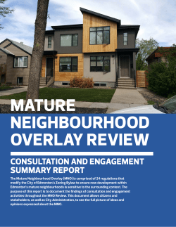MATURE NEIGHBOURHOOD OVERLAY REVIEW