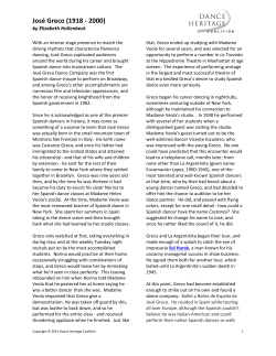 José Greco an essay by Elizabeth Hollenbeck