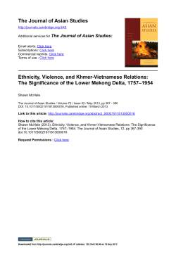 The Journal of Asian Studies Ethnicity, Violence, and Khmer