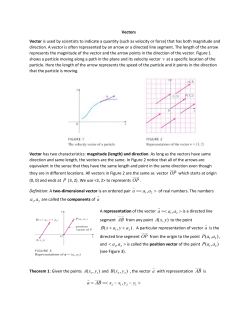 1.1 Vectors