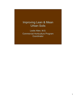 Improving Lean and Mean Urban Soils