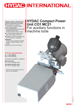 CO1 MC21 Compact Power Unit - hydac