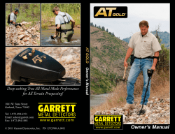 AT Gold Manual - MetalDetector.com