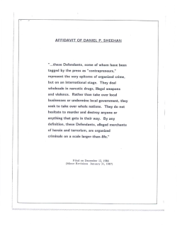 AFFIDAVIT OF DANIEL P. SHEEHAN