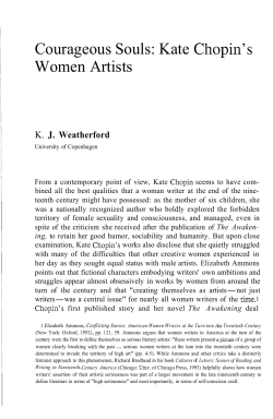 Courageous Souls: Kate Chopin`s Women Artists