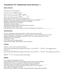 Semester Final Review