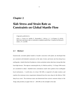 Slab Stress and Strain Rate as Constraints on Global Mantle Flow