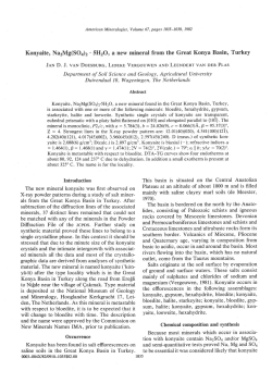 Konyaite, NazMg(SO 4)2 . 5H2O, a new mineral frorn the Great