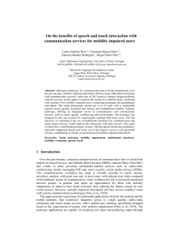 On the benefits of speech and touch interaction with communication