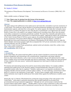 Privatization of Water-Resource Development