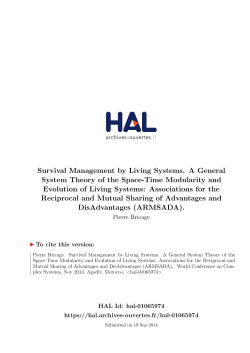 Survival Management by Living Systems. A General System