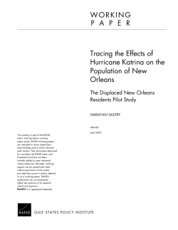 Tracing the Effects of Hurricane Katrina on the Population of New