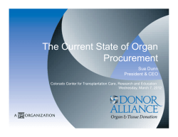 The Current State of Organ Procurement