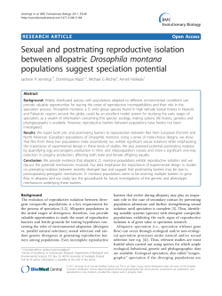 Sexual and postmating reproductive isolation between allopatric