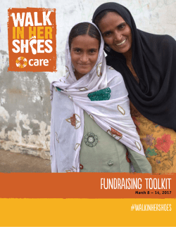 Fundraising toolkit - CARE`s Walk In Her Shoes