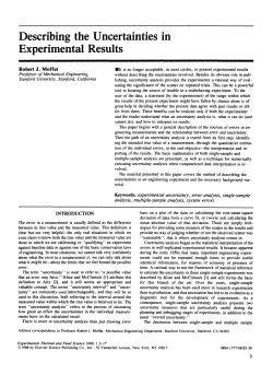 Describing the Uncertainties in Experimental Results