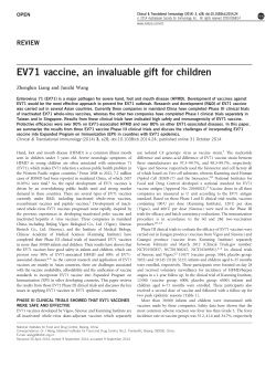 EV71 vaccine, an invaluable gift for children