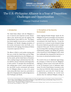 The US-Philippine Alliance in a Year of Transition