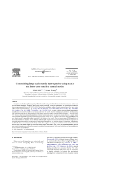 Constraining large-scale mantle heterogeneity using mantle and