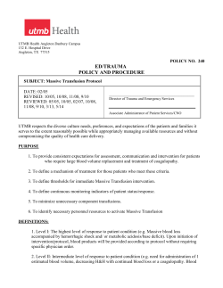 ED/TRAUMA POLICY AND PROCEDURE