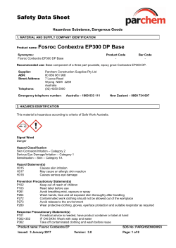 Safety Data Sheet Product name: Fosroc Conbextra