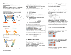 8.6A: Forces Net Forces: Sum of all forces acting on an object