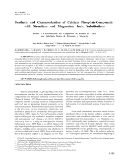 Synthesis and Characterization of Calcium Phosphate