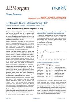 News Release JPMorgan Global Manufacturing