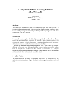 A Comparison of Object Modelling Notations: Alloy, UML, and Z