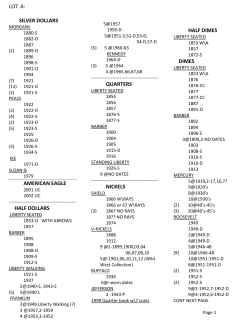 LOT A: SILVER DOLLARS AMERICAN EAGLE HALF DOLLARS
