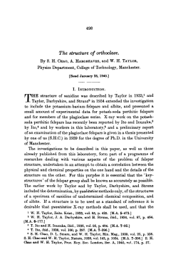 The structure of orthoclase.