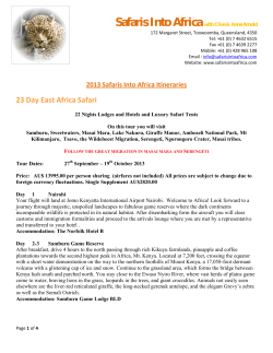23 Day East Africa Safari