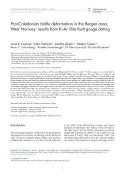 Post-Caledonian brittle deformation in the Bergen area, West