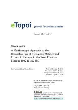 A Multi-Isotopic Approach to the Reconstruction of