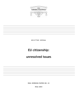 EU citizenship: unresolved issues