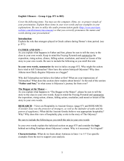 1 English I Honors &ndash; Group 4 (pp. 871 to 883) Cover the following