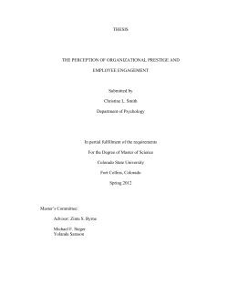 The perception of organizational prestige and employee engagement
