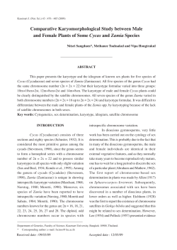 Comparative Karyomorphological Study between Male and Female