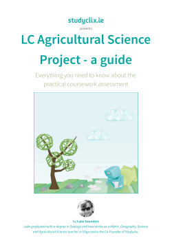 LC Agricultural Science Project - a guide