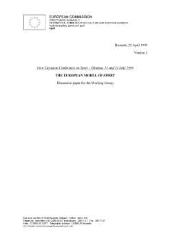 THE EUROPEAN MODEL OF SPORT