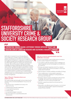 Staffordshire University Crime and Society Research Group draws