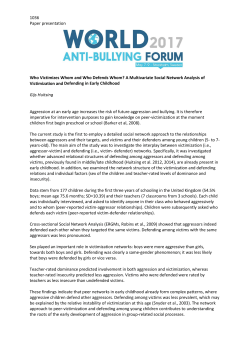 1036 Paper presentation Who Victimizes Whom and Who Defends