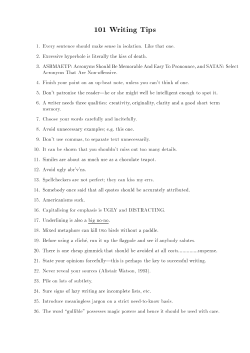 D. J. Higham: 101 writing tips