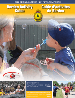 Guide d`activit&eacute;s de Borden