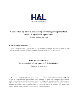 Constructing and maintaining knowledge organization tools