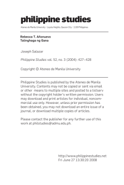 philippine studies