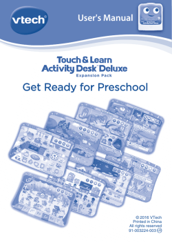Get Ready for Preschool Product Manual