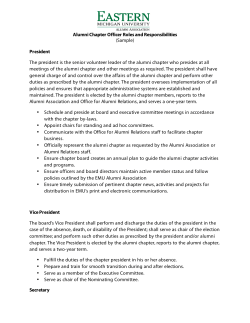 Alumni Chapter Officer Roles and Responsibilities