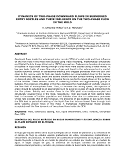 dynamics of two-phase downward flows in submerged entry nozzles
