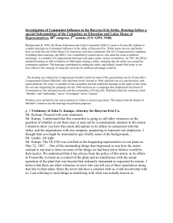 Investigation of Communist Influence in the Bucyrus